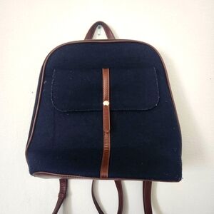Blue & Tan Brown Backpack